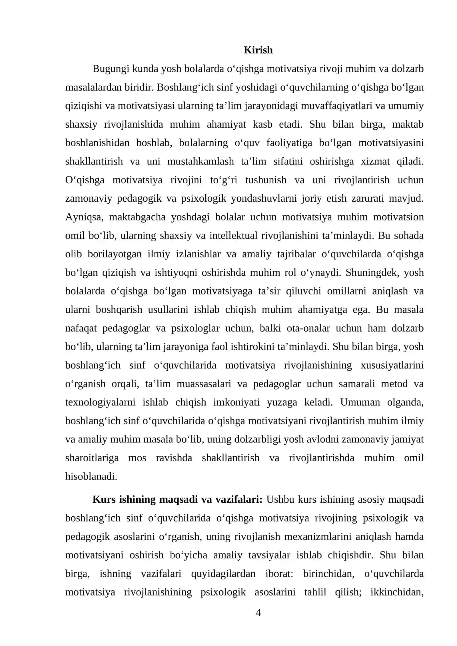 ONTAGENIZ PSIXOLOGIYASI FANIDAN TAYYORLAGAN KURS ISHI 4