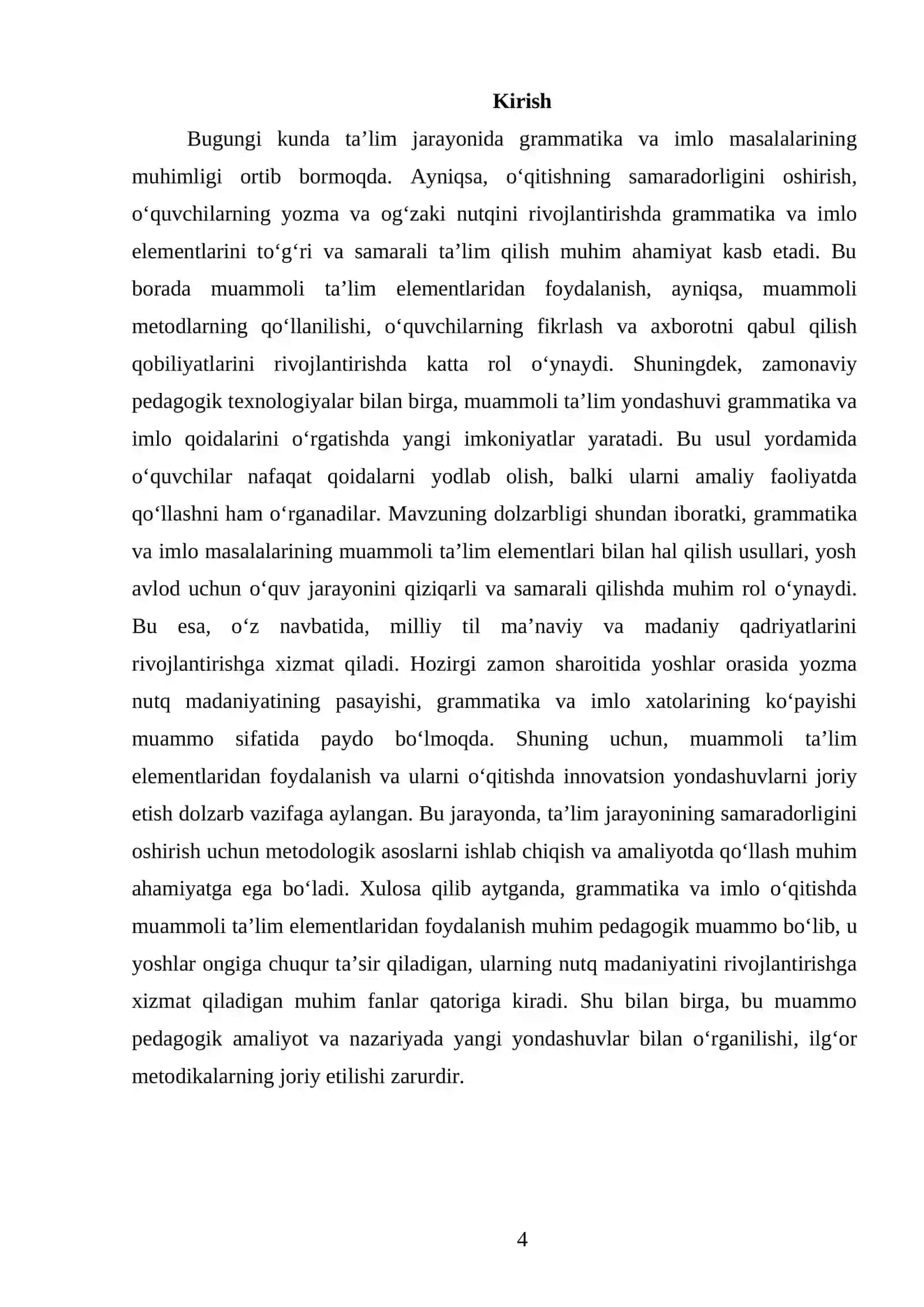 Grammatika va imlo o’qitish jarayonida muammoli ta’lim elementlaridan foydalanish 4