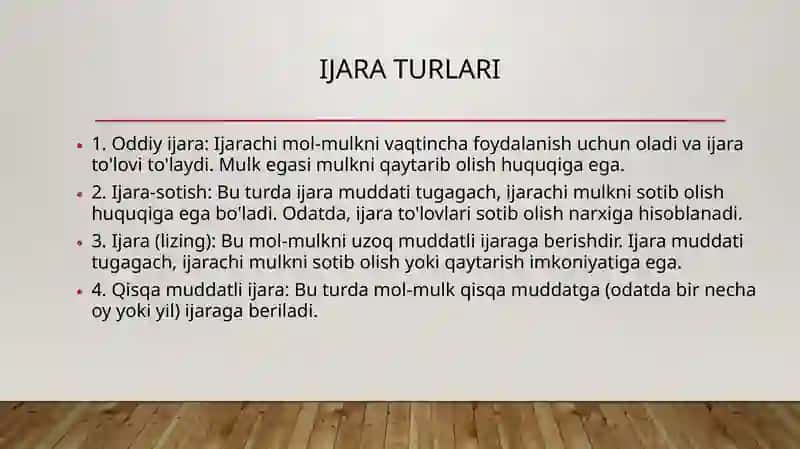 Islom Moliyasida Ijara Shartnomasi va Turlari 4