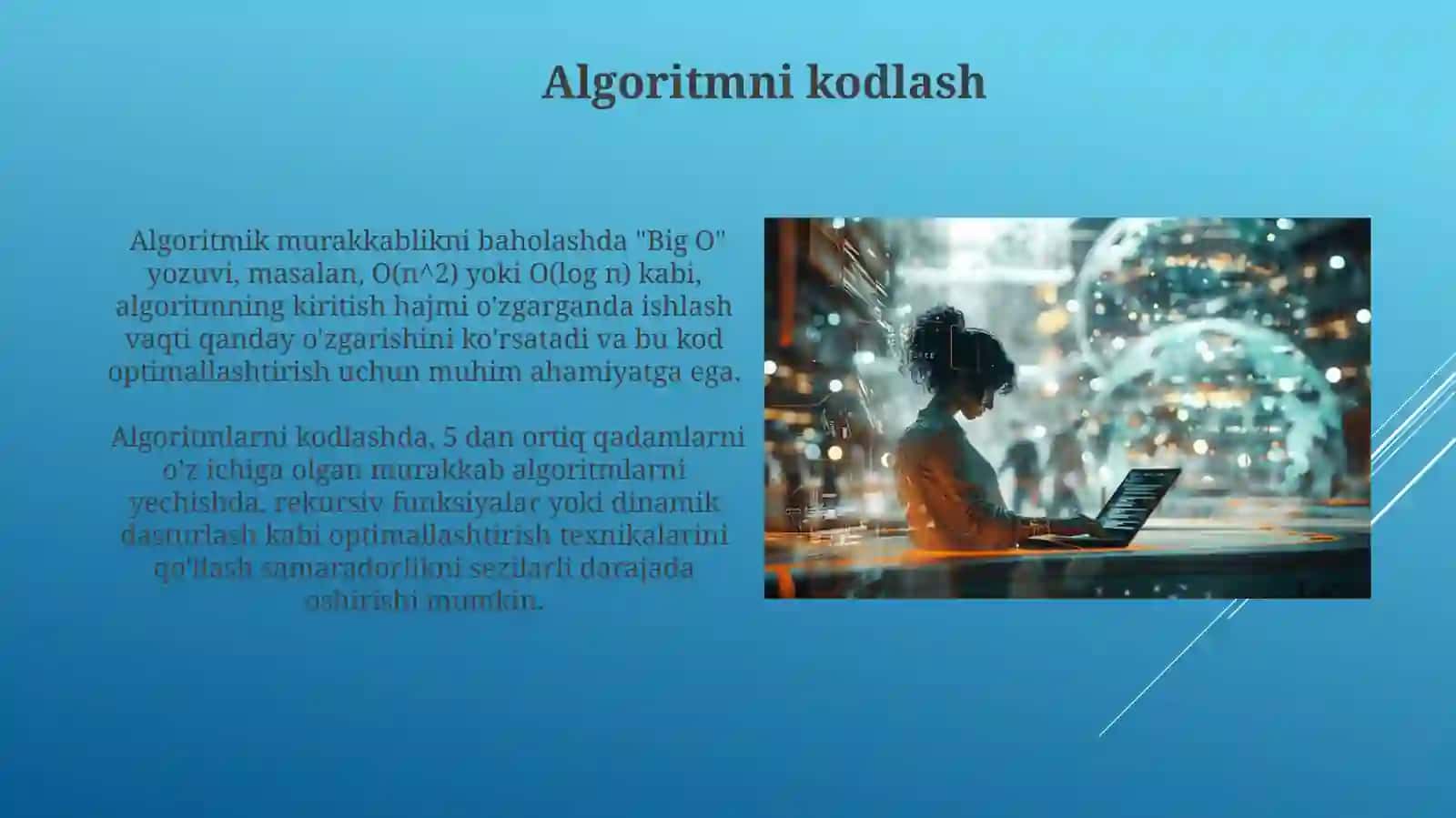 Algoritmni toʻliq tuzish bosqichlari 4