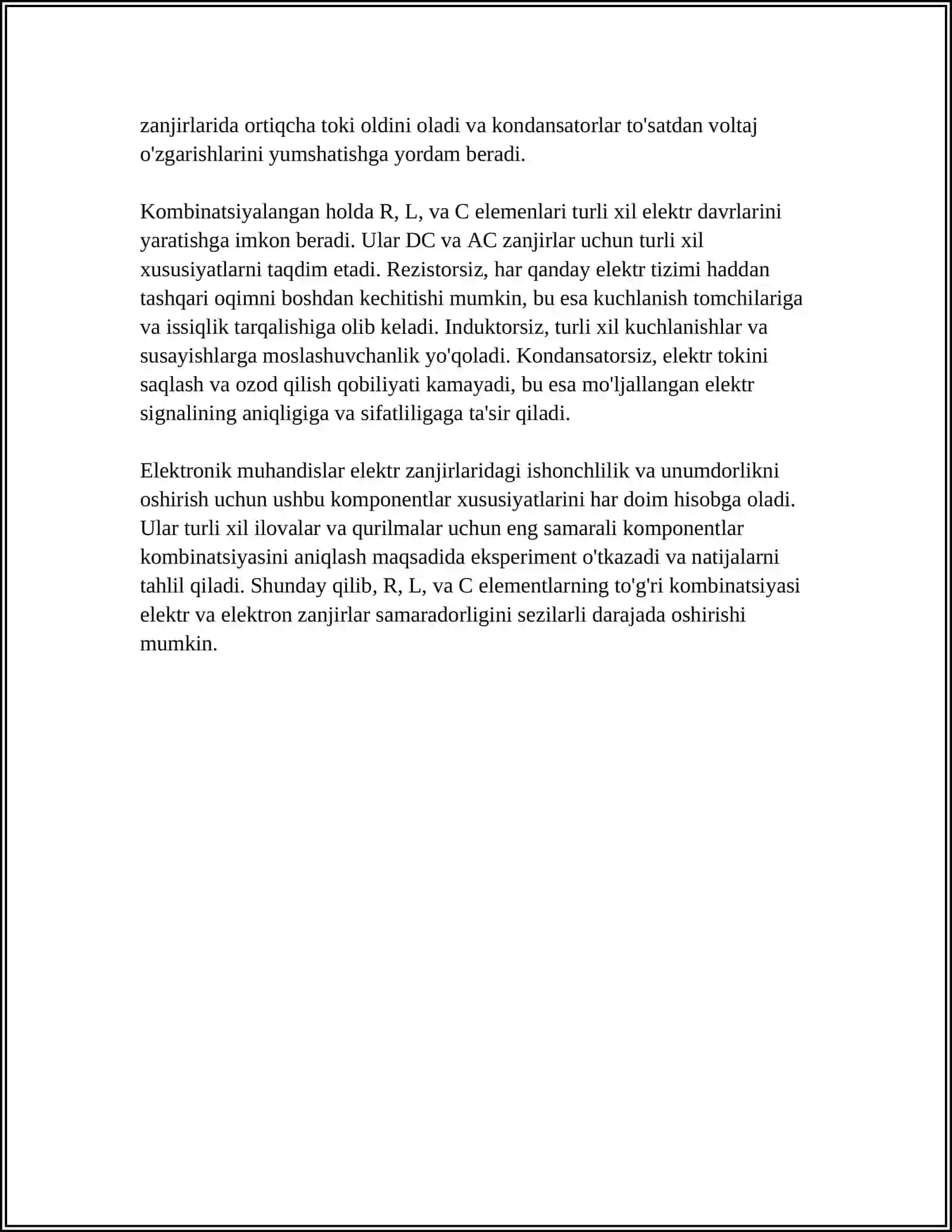 R L C ELEMENTLARI KETMA-KET VA PARALLEL ULANGAN UZGARUVCHAN TOK ZANJIRLARI 4