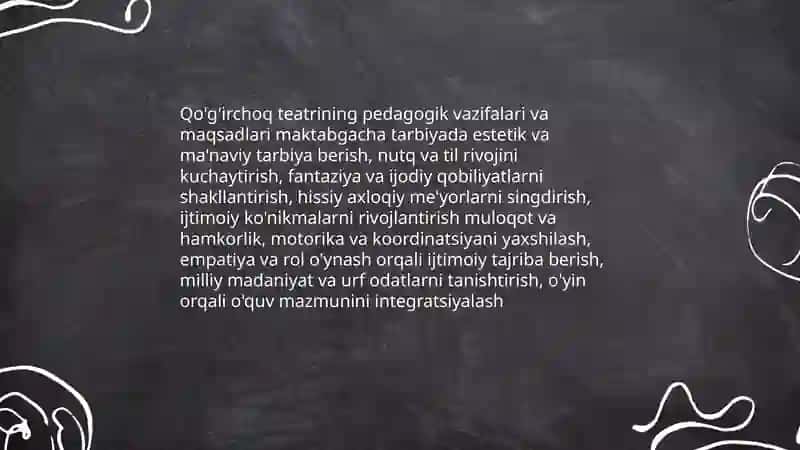 Maktabgacha katta yoshdagi bolalarning badiiy ijodiy qobiliyatlarini qo'g'irchoq teatri vositasida shakllantirish mazmuni 4