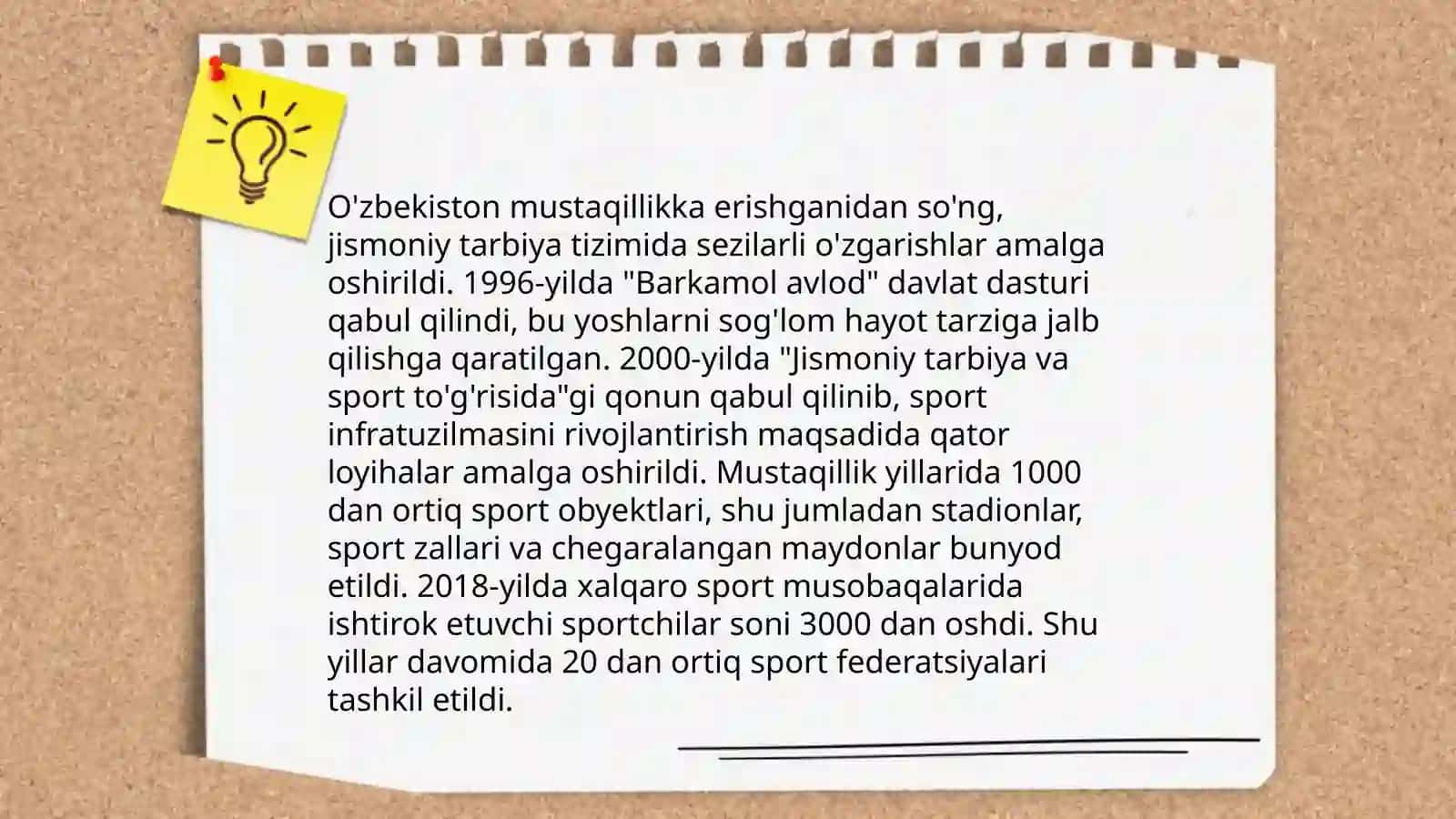 Oʻzbekiston respublikasida jismoniy tarbiya tizmi rivojlanishining umumiy tavsifi 4