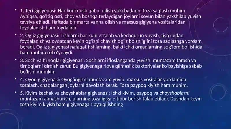 Gigiyeniyada qo'llaniladigan profilaktik chora-tadbirlar 4