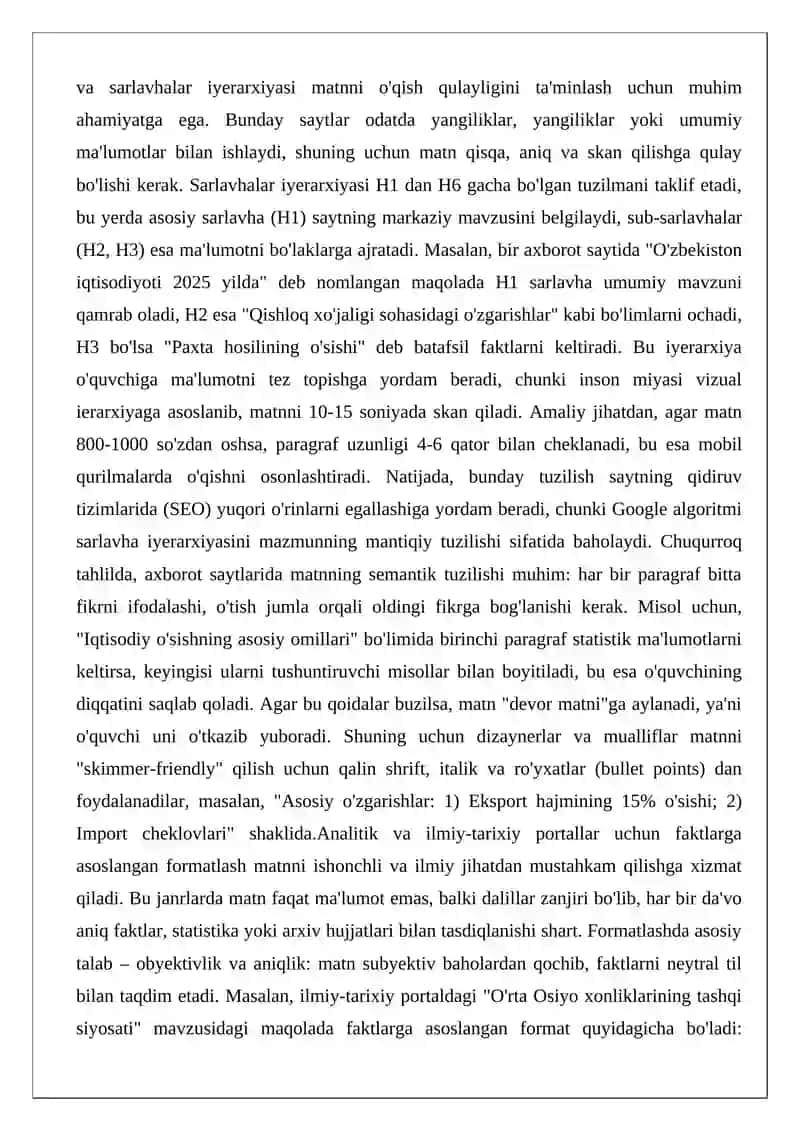 Matnni formatlash 4