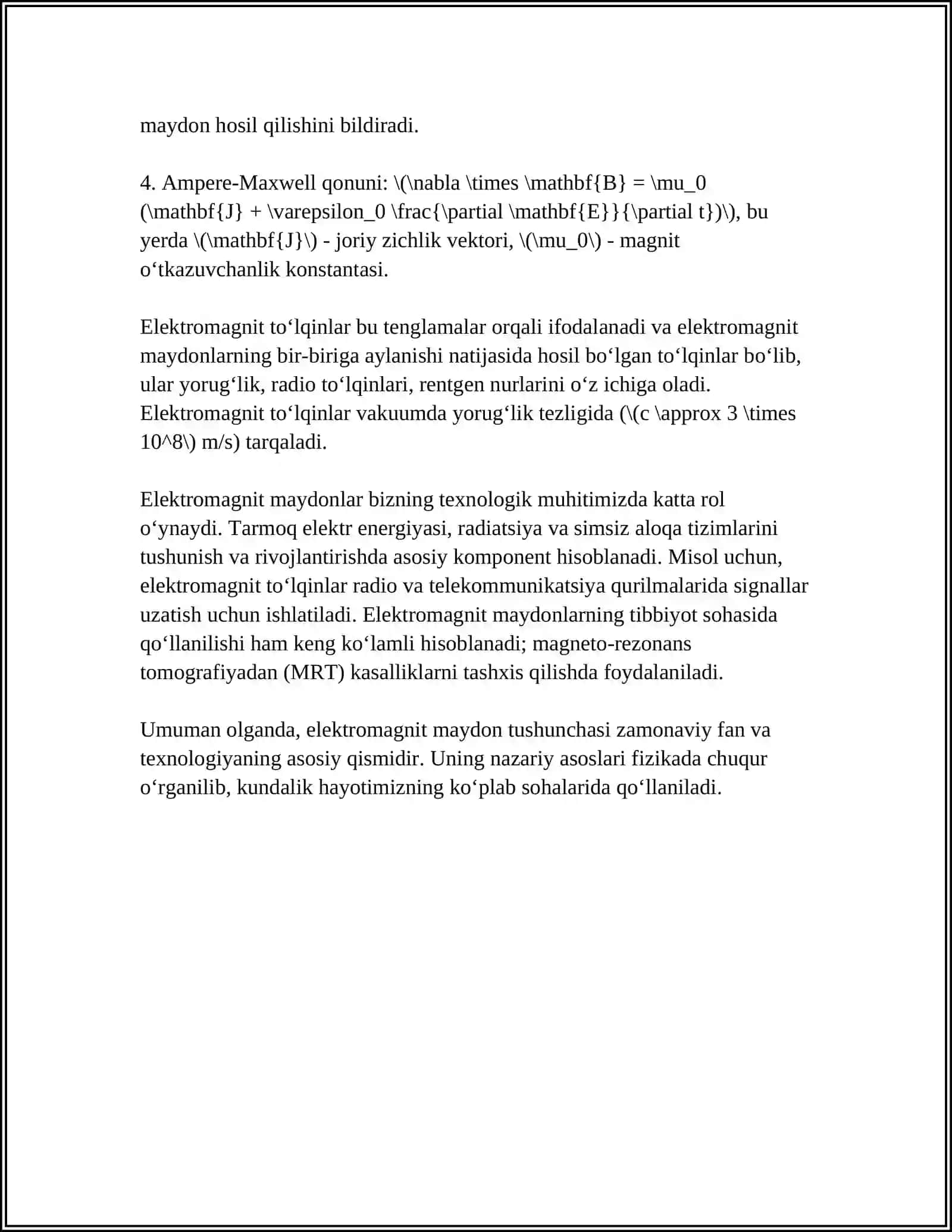 Elektromagnit maydonning organizmga ta'siri 4