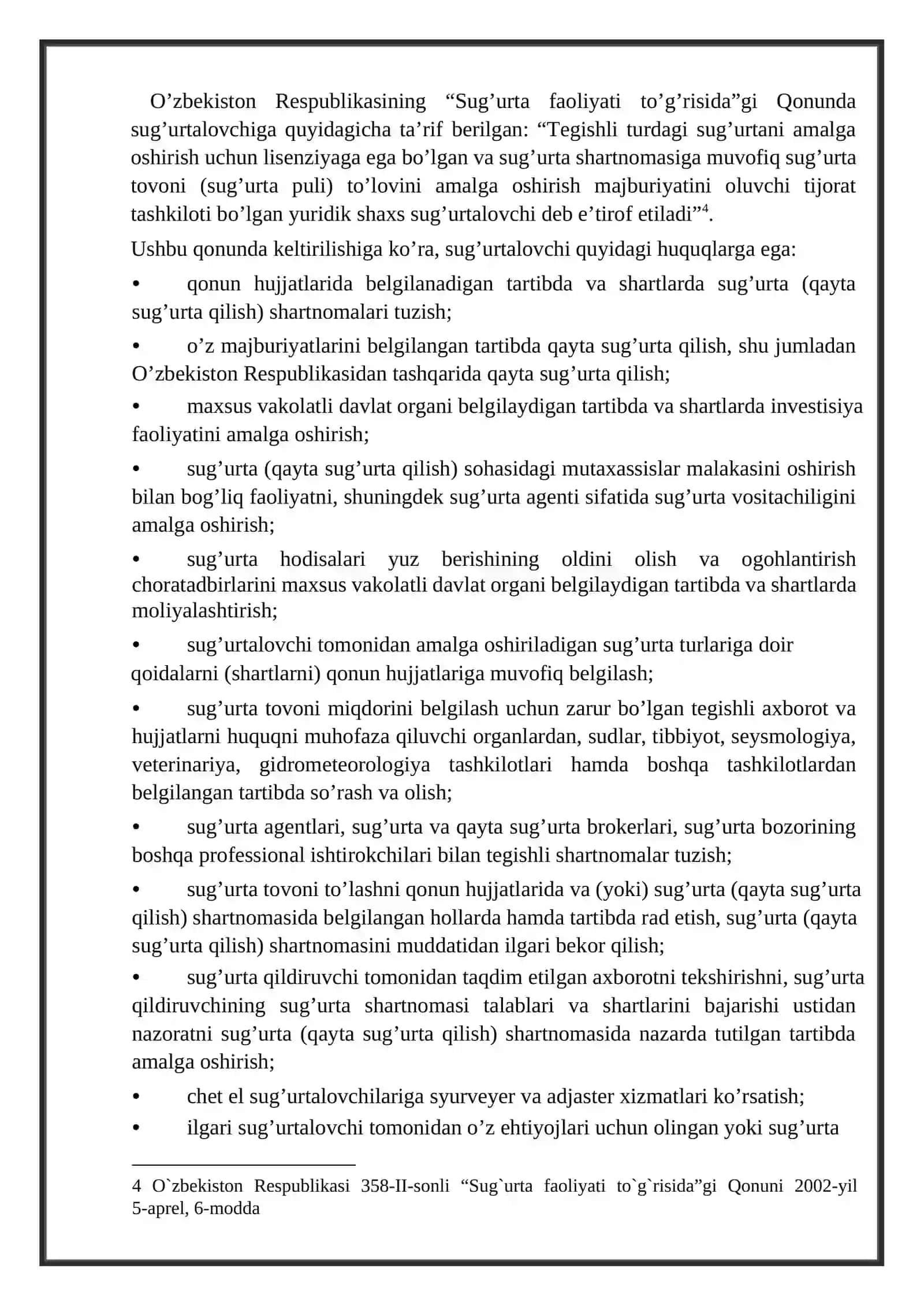 Sug’urta tashkilotlarida moliyaviy nazoratni tashkil etish 4