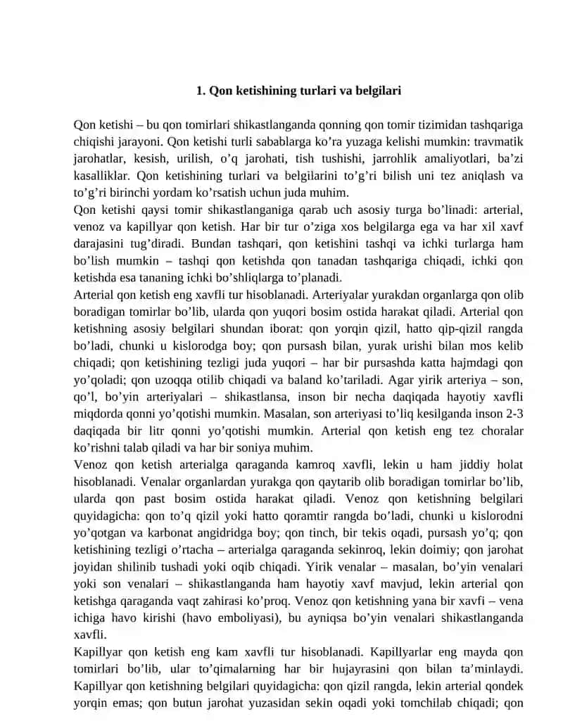 Qon ketishi va uni vaqtincha to‘xtatish usullari 4