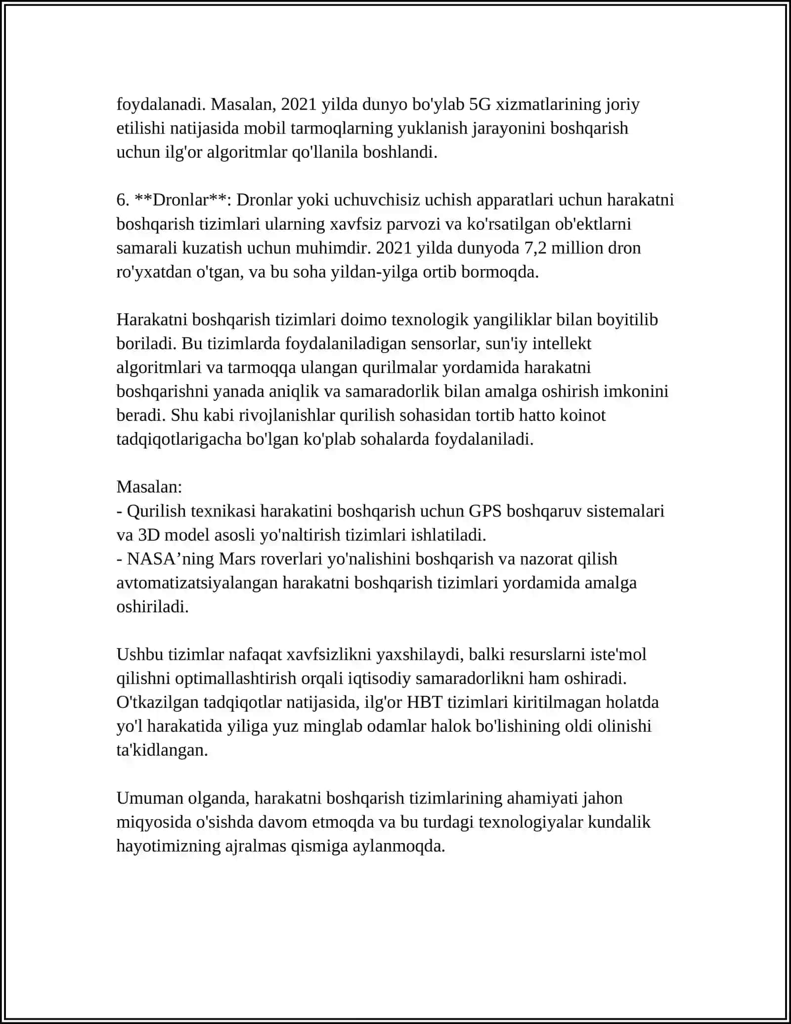 HARAKATNI BOSHQARISH TIZIMLARI 4