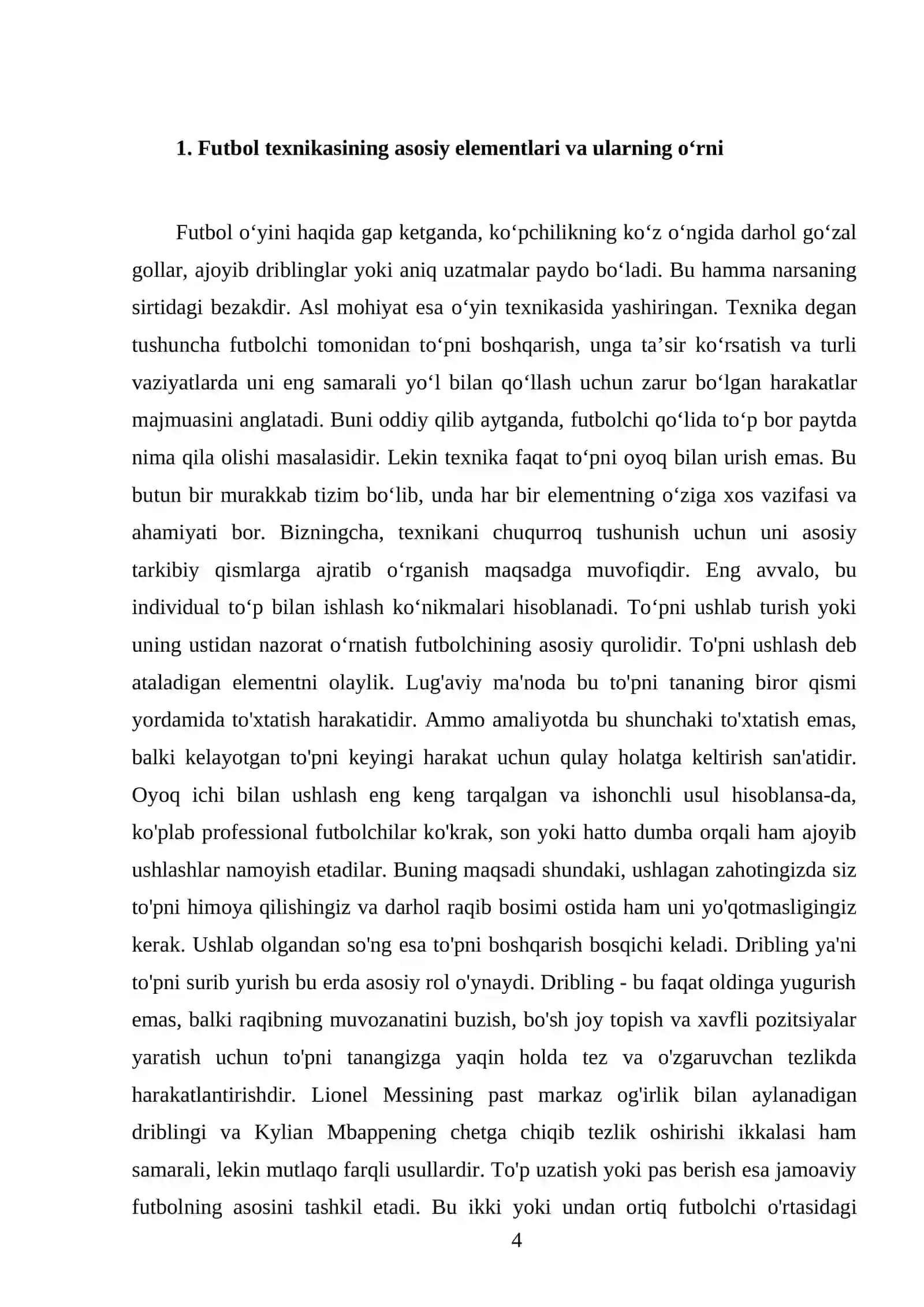Futbol о‘yini texnikasi va taktikasining tavsifi va tasnifi 4