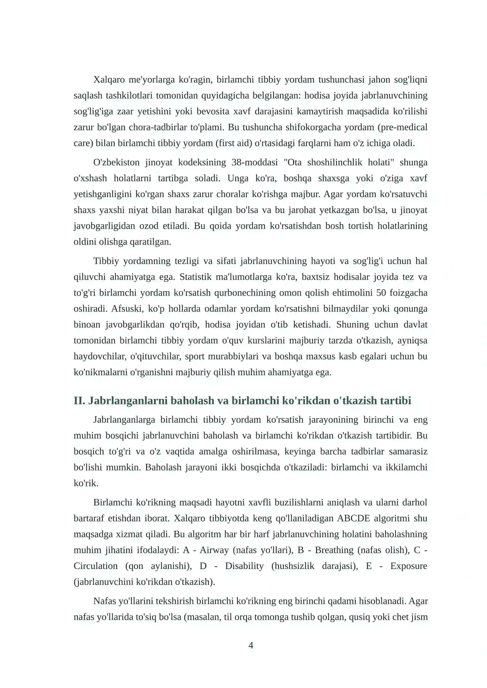 Jabrlanganlarga birlamchi tibbiy yordam ko'rsatishning tartib va qoidalari 4