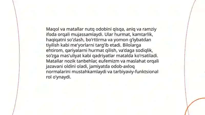 Xalq og'zaki ijodida nutq odobi 4
