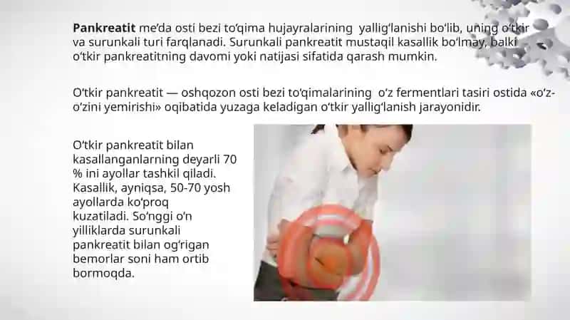 O'tkirpankreatit kelib chiqishi va davolashning biokimyoviy asoslari 4