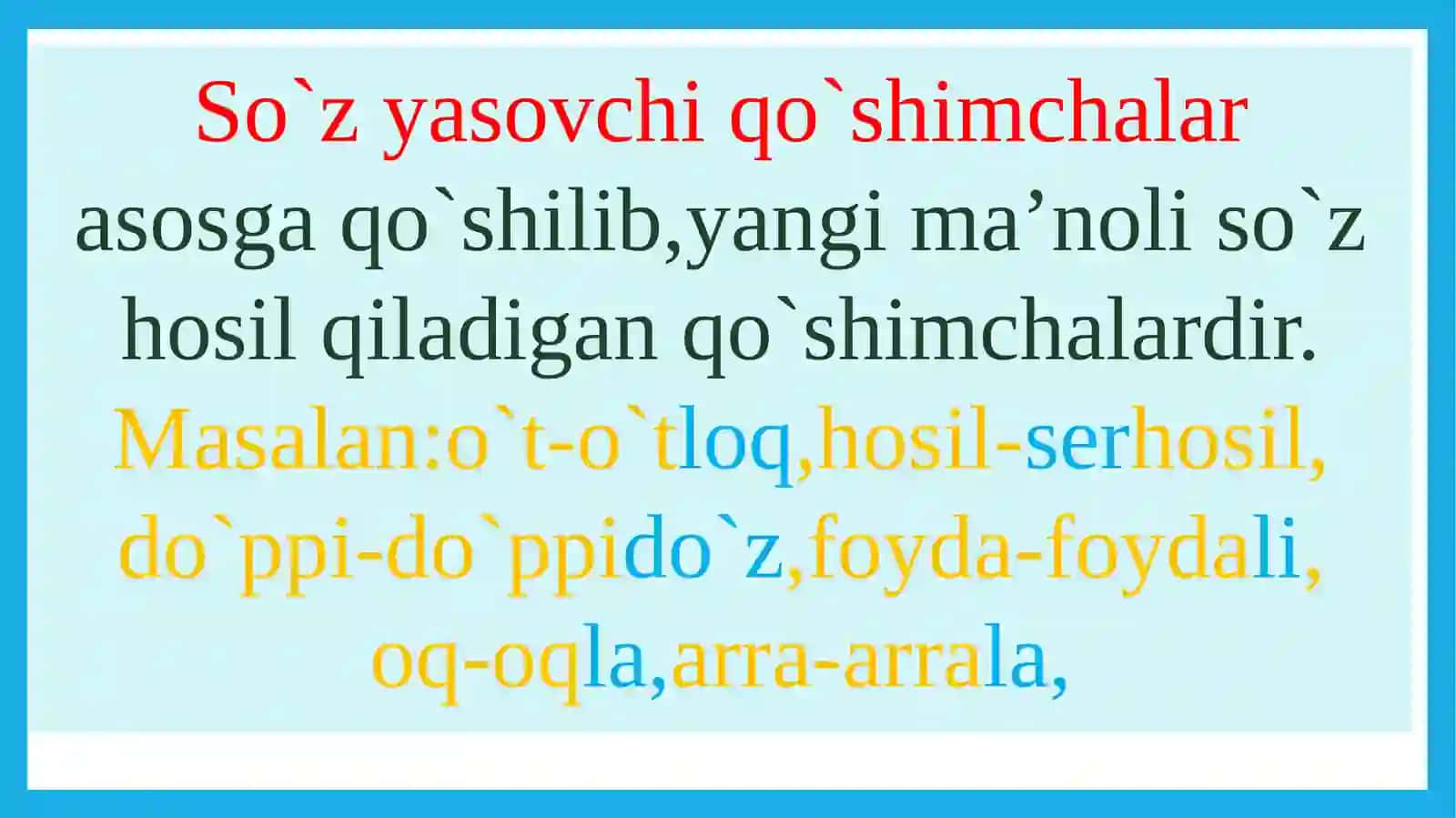 Affiksial morfemalarning tuzilishiga ko‘ra turlari sodda va murakkab affikslar. 4
