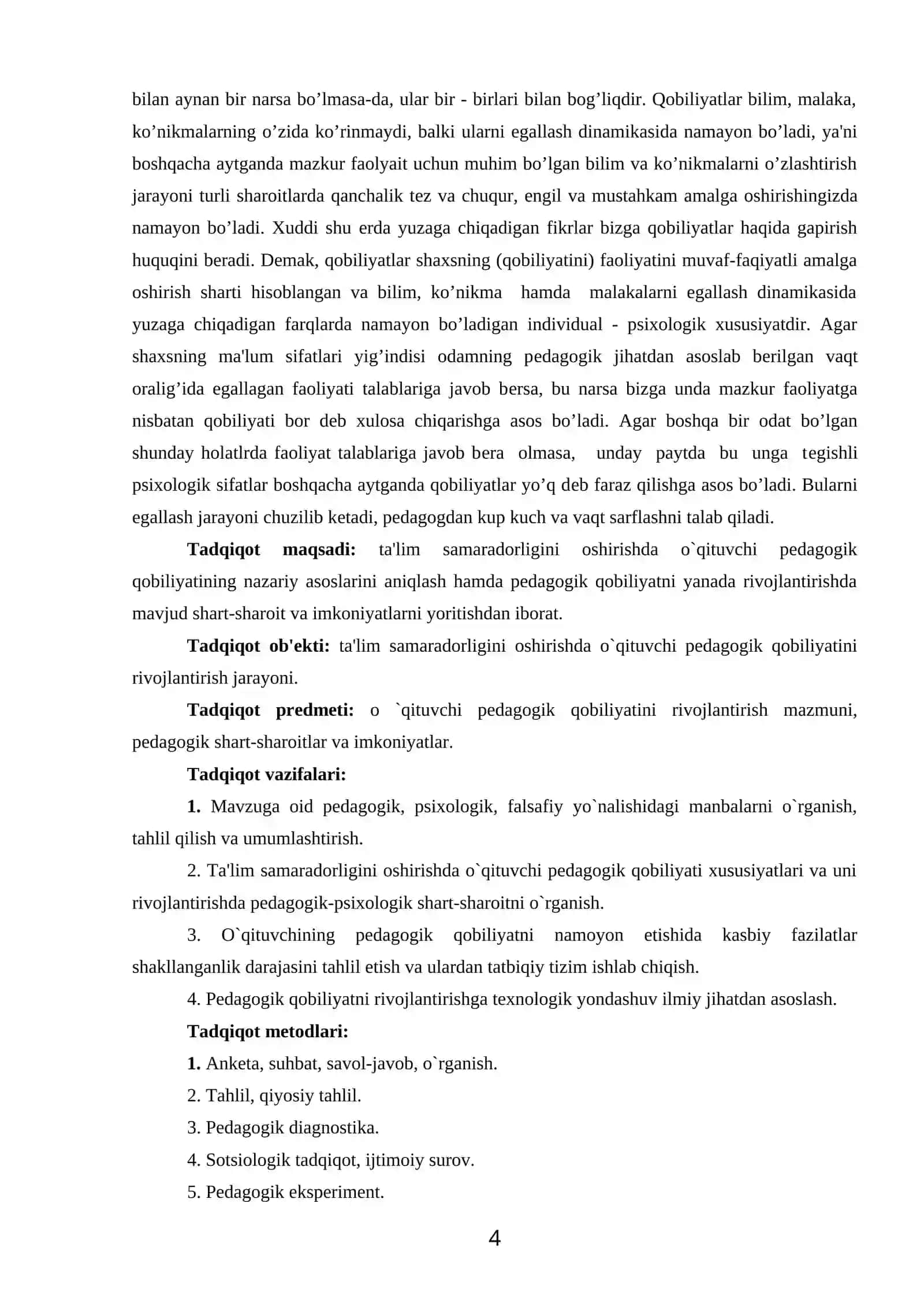 O`QITUVCHINING PЕDAGOGIK QOBILIYATI TA'LIM SAMARADORLIGINI OSHIRISHDAGI MUHIM OMIL SIFATIDA 4