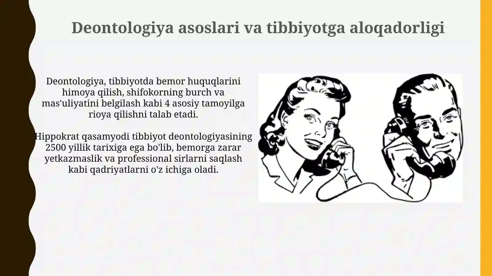 Tibbiy jamoalardagi munosabatlarning deontologik jihatlari 4