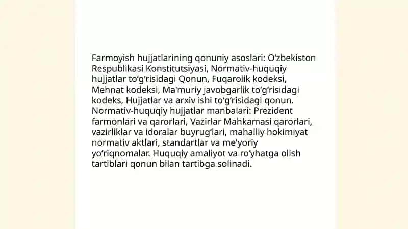 Farmoyish hujjatlari 4