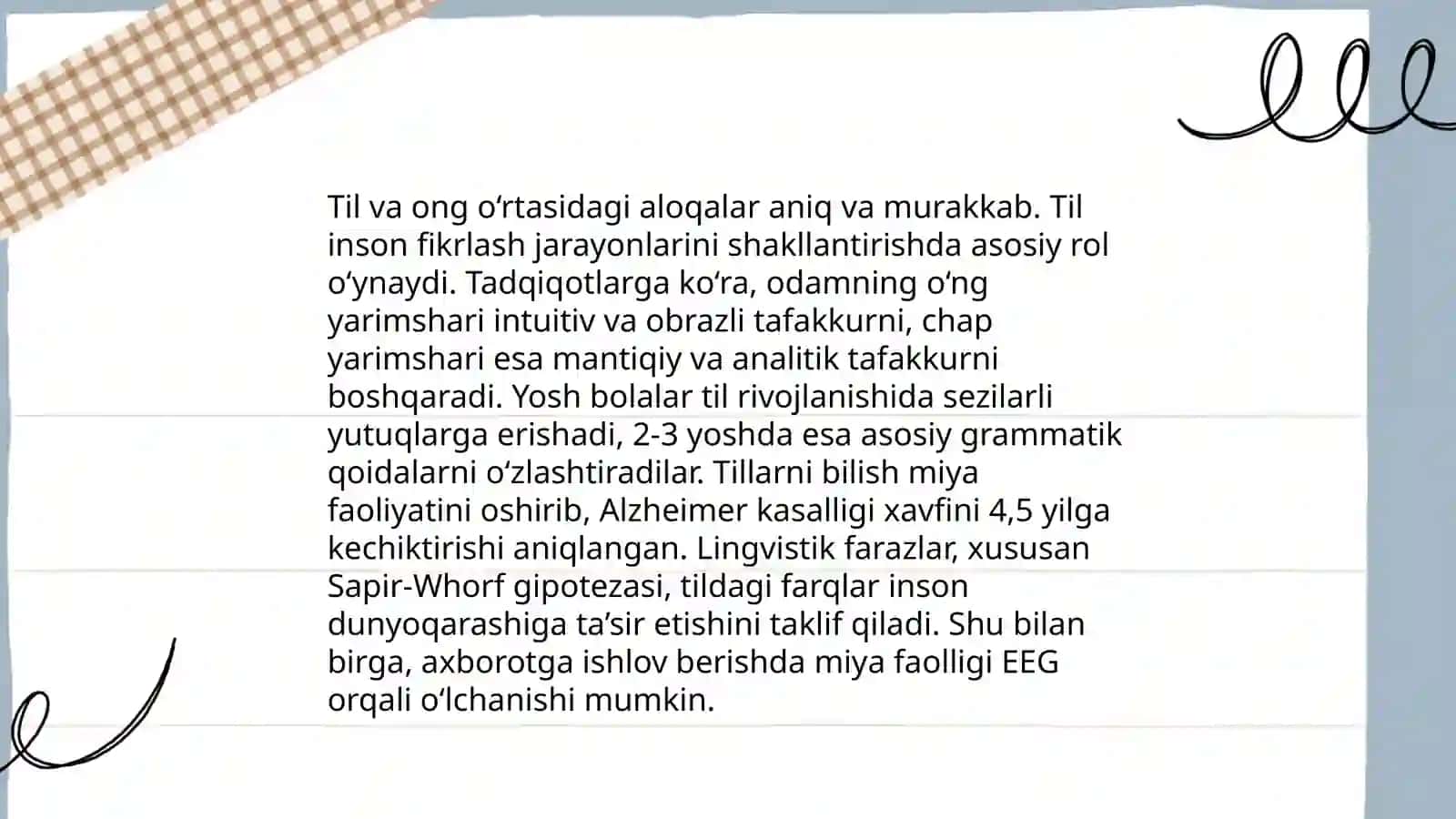 Psixolingvistikaning zamonaviy yo‘nalishlari 4