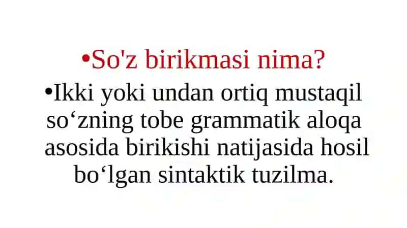 Nutqiy so'z birikmasi (SB) haqida tushuncha 4