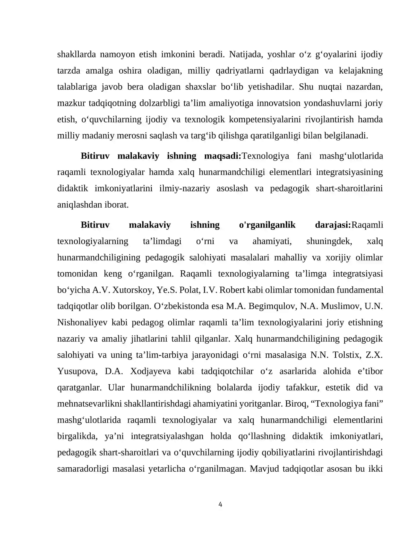 Texnologiya fani mashg'ulotlarida raqamli texnologiyalar hamda xalq hunarmandchilik elementlari integratsiyasining ditaktik imkoniyatlari 4