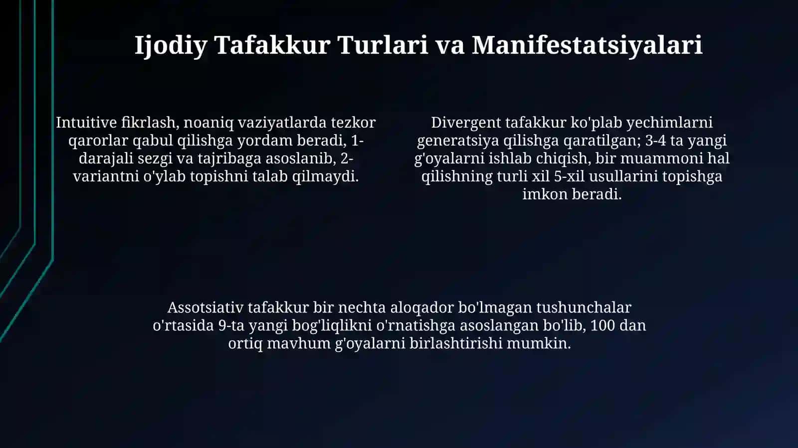 Kreativ fikrlash va uni rivojlantirish yoʻllari 4