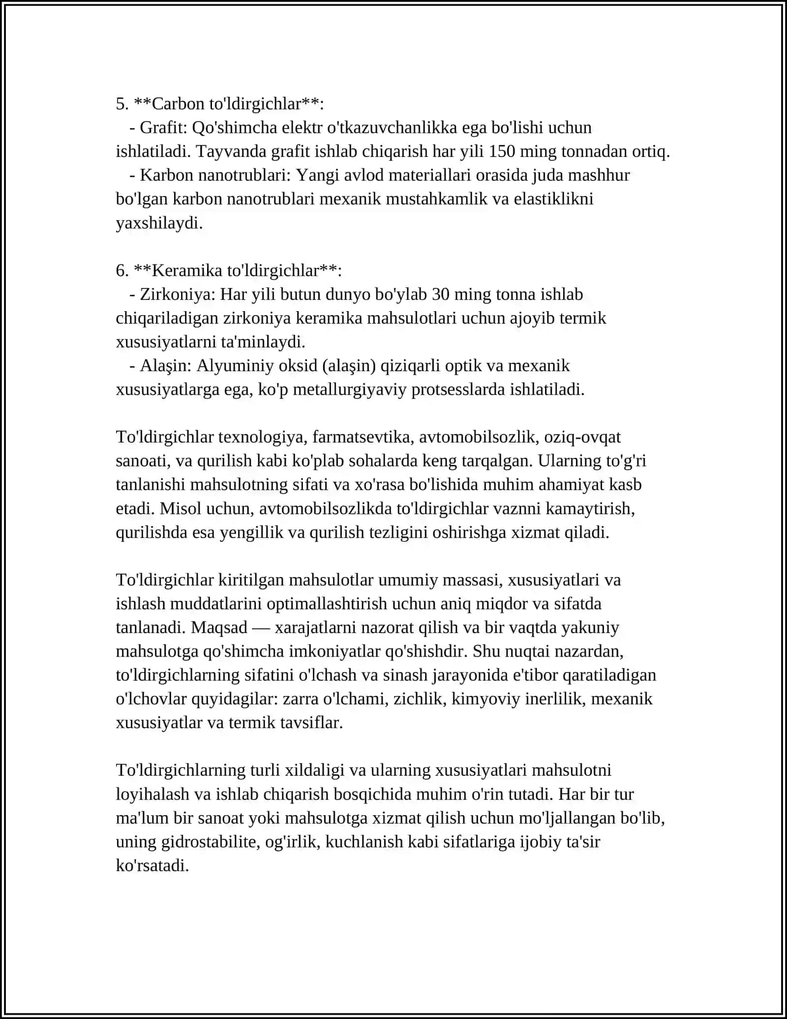 BETON UCHUN TO'LDIRGICHLAR VA UNING TURLARI 4