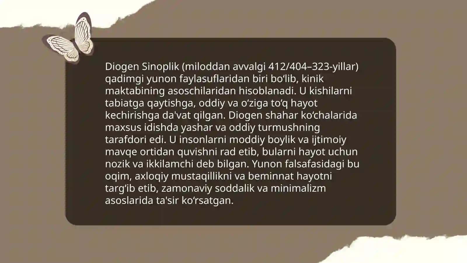 Diogenning hayoti va tarixi 4