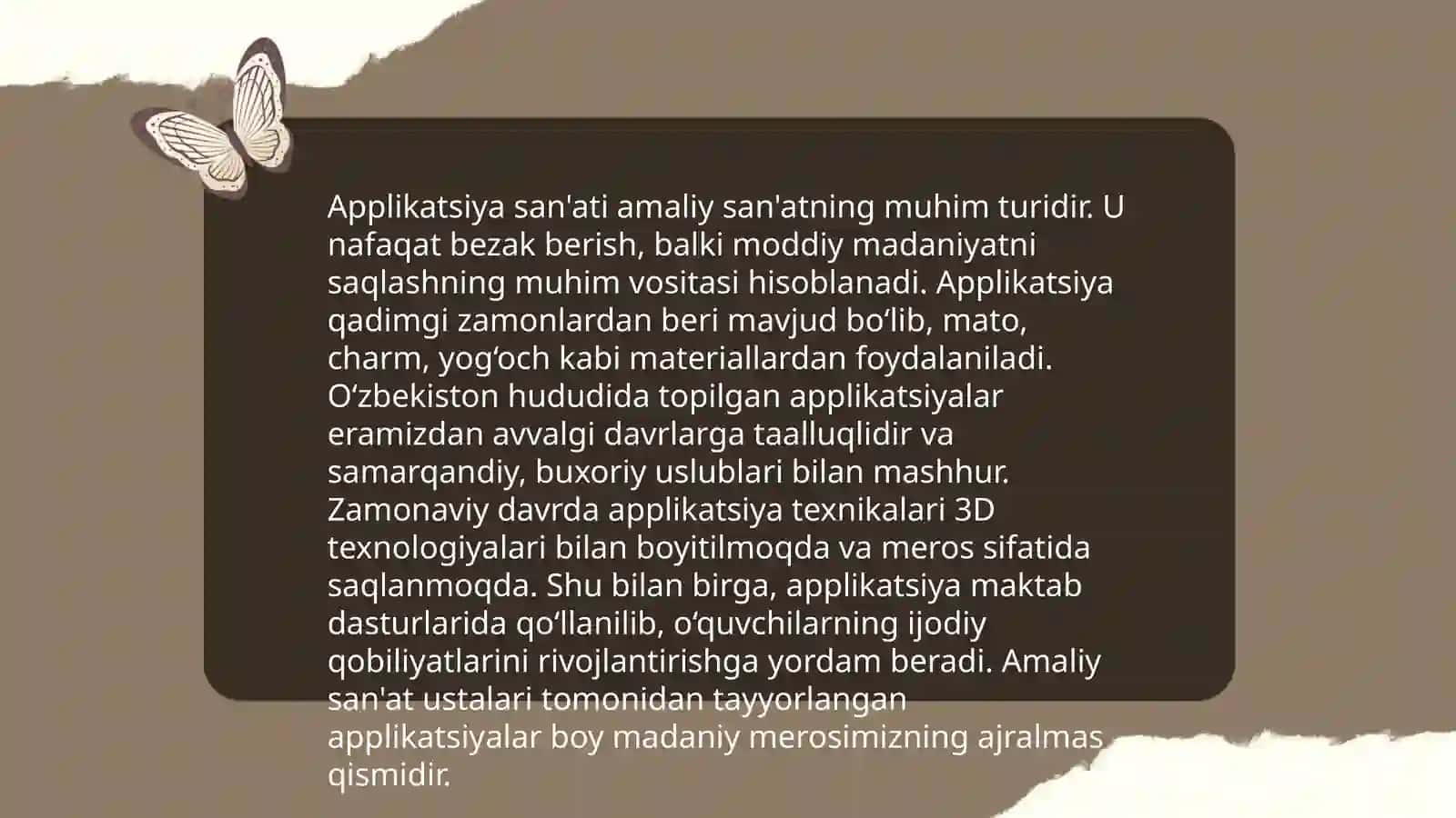 Applikatsiya amaliy san’at turi sifatida. MTTda applikatsiya turlari 4