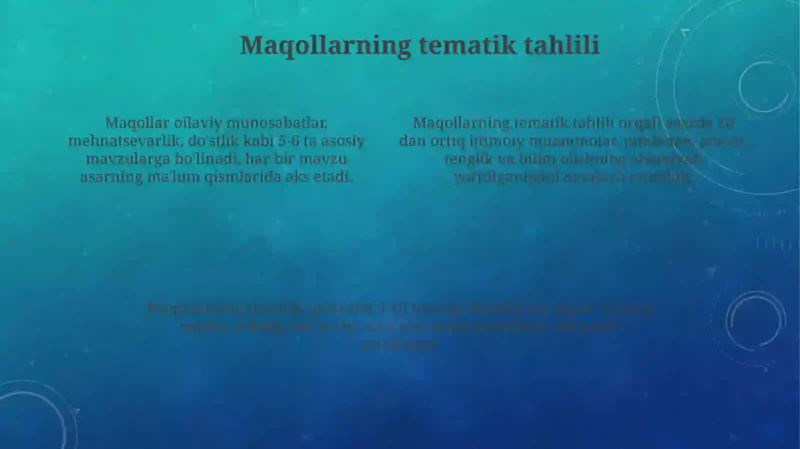 "Zarbulmasal" asaridagi maqollarni to'plash va asardagi oʻrnini aniqlash 4