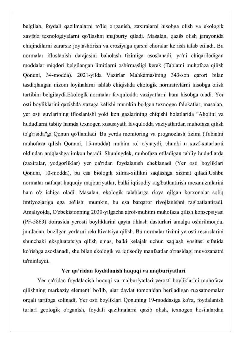 Yer osti boyliklari to'g'risida 4