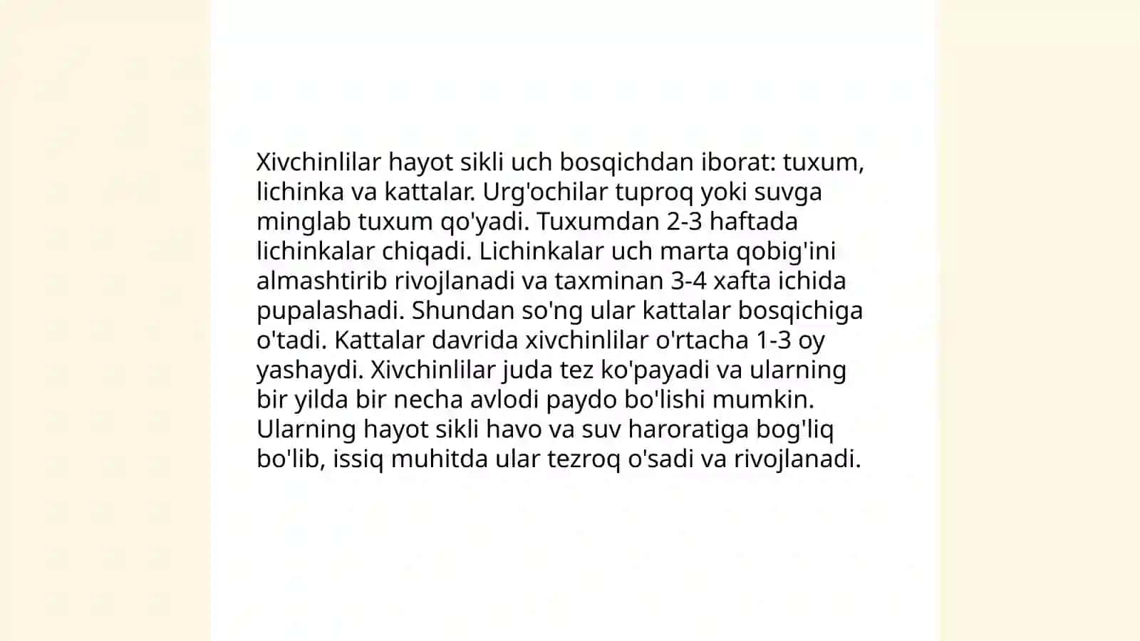 Xivchinlilar sinfi odam parazitlari 4