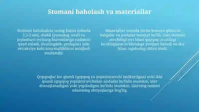 Xirurgik stomani parvarish qilish 4