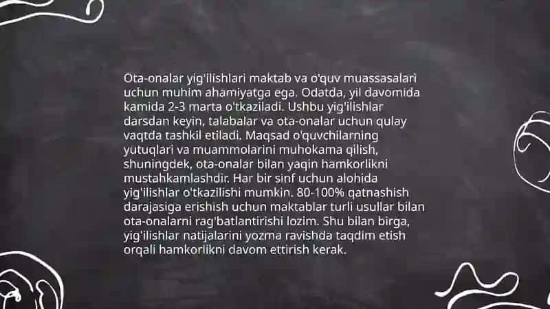 Guruh rahbarining ota onalar bilan olib boradigan ish shakllari 4