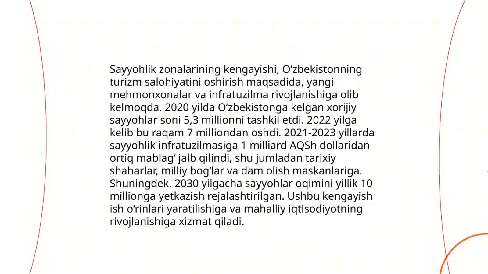 Turizm infratuzilmasining rivojlanishi 4