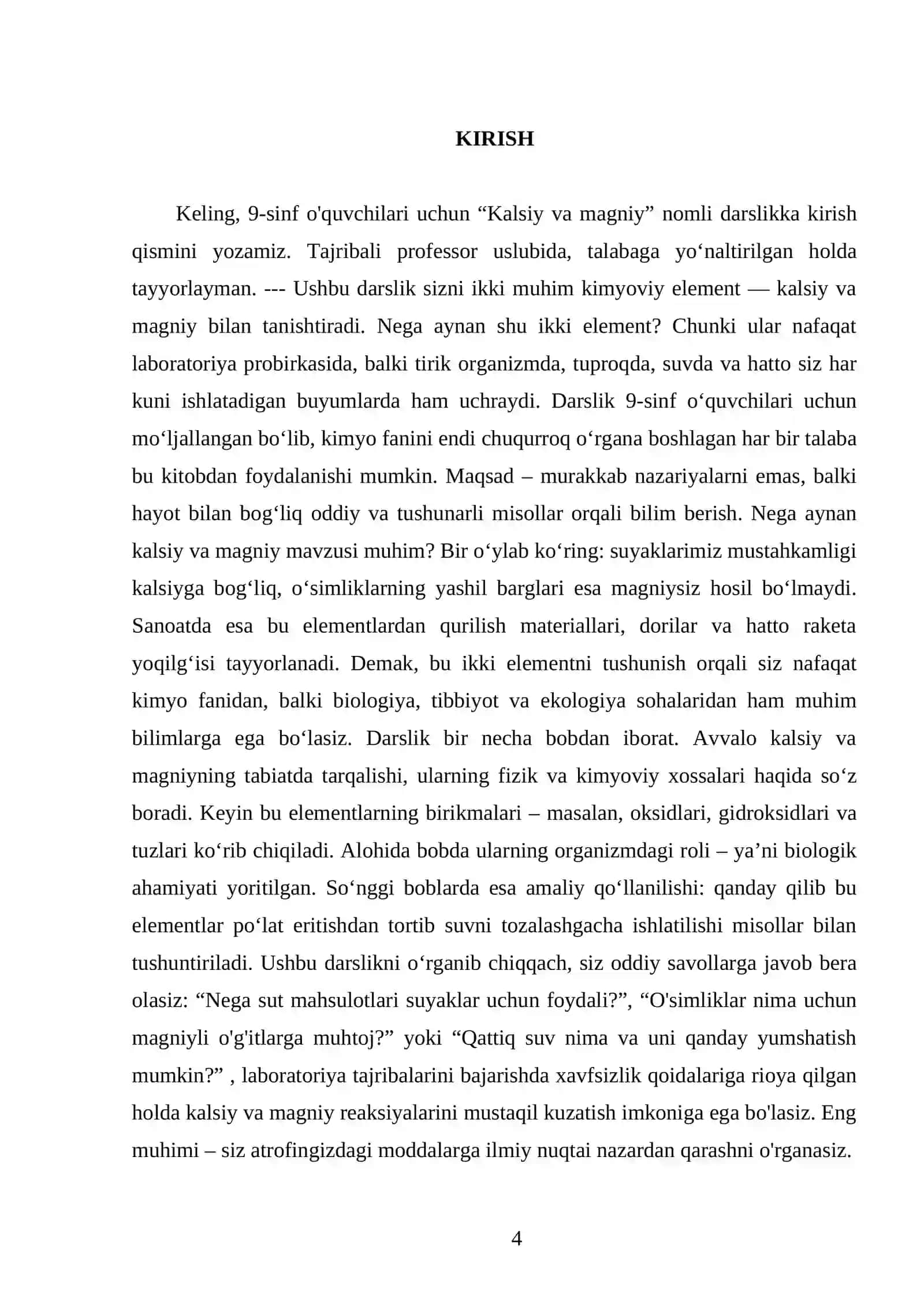 KALSIY VA MAGNIY. 9 - SINF 4