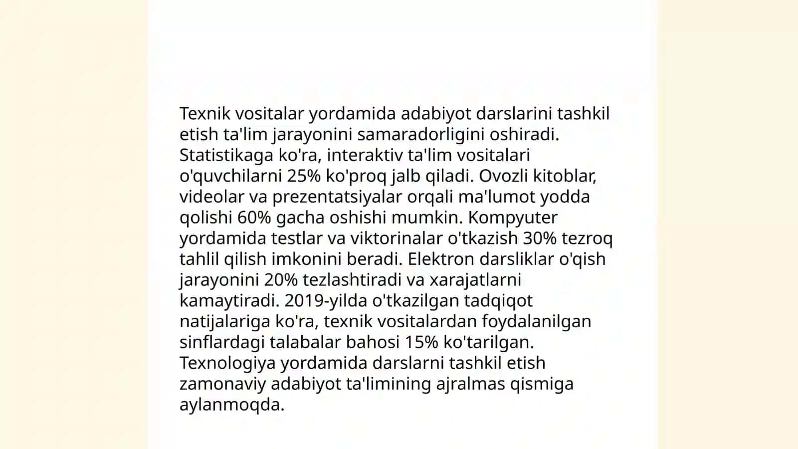 Adabiyot darslarida audovizual va texnik vositalardan foydalanish 4
