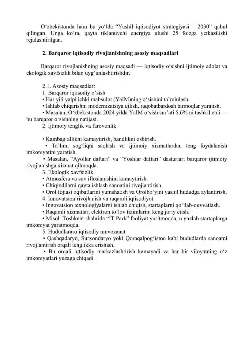 Barqaror iqtisodiy rivojlanish 4