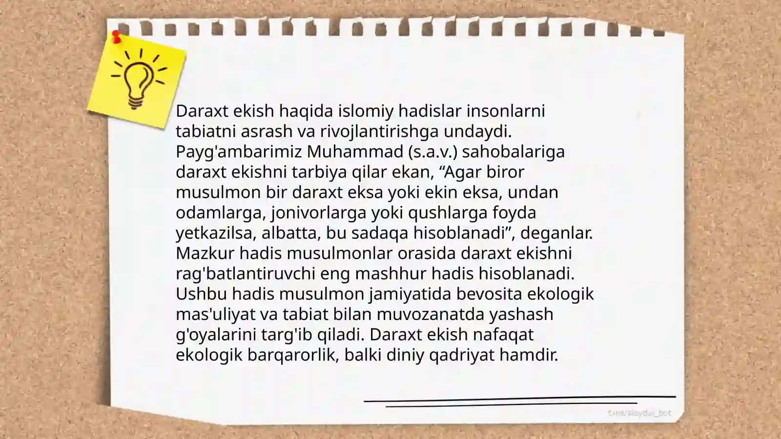 Hadislarda tabiatga oid bilimlar 4