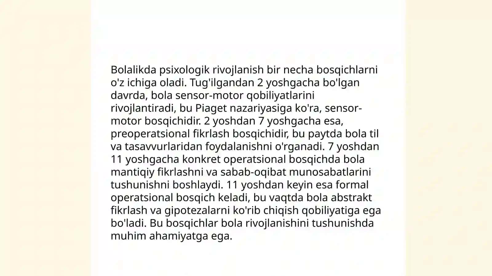 Bola psixologiyasini muomollarini o'rganish 4
