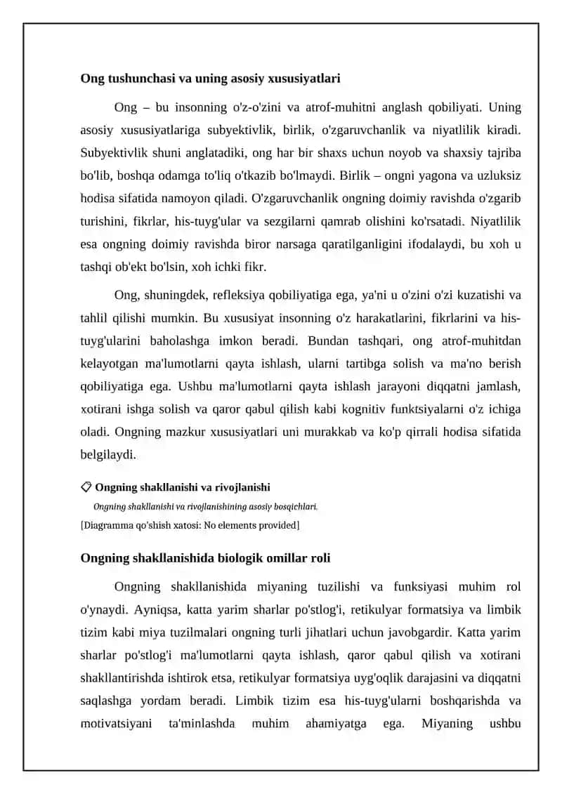 Ongning vujudga kelishi va rivojlanishi 4