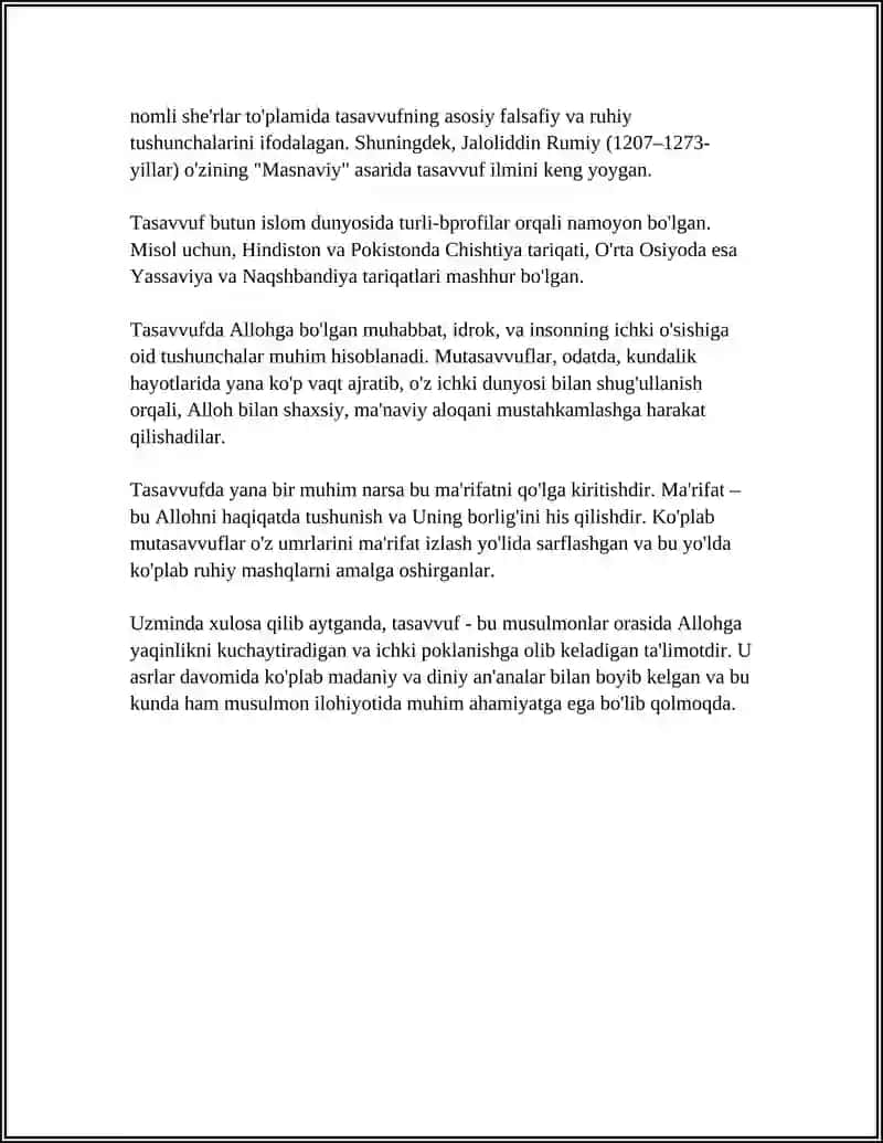 TASAVVUF TUSHUNCHASI VA UNING MOHIYATI 4