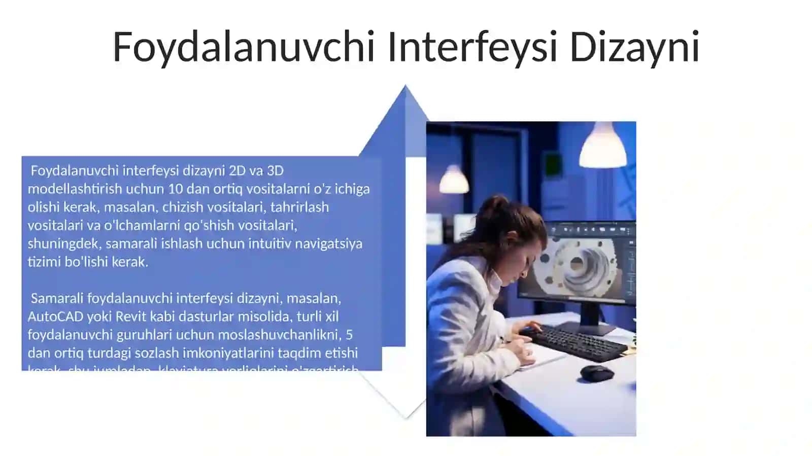 CaD tizimlari loyihalash tamoillari 4