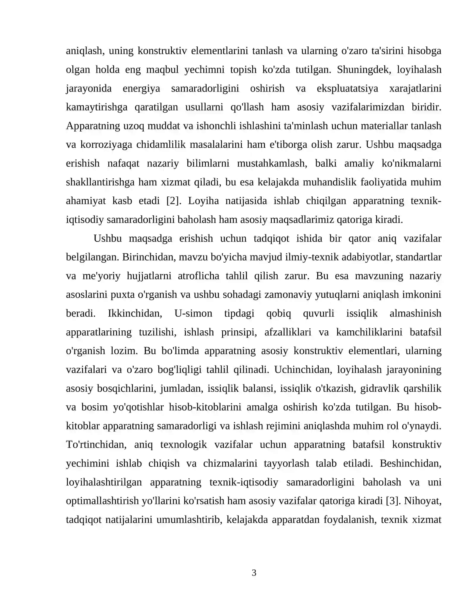 U simon tipdagi qobiq quvurli issiqlik almashinish apparati loyihasi 4