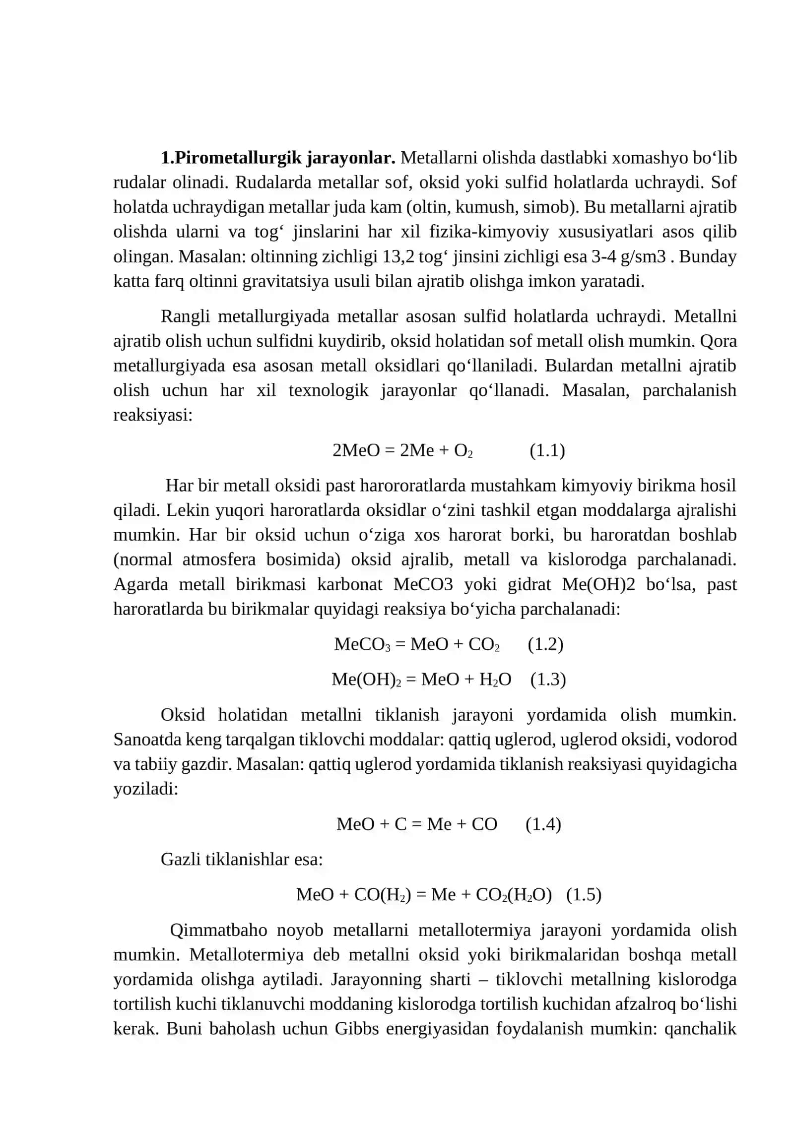 Pirometallurgik jarayonlar 4