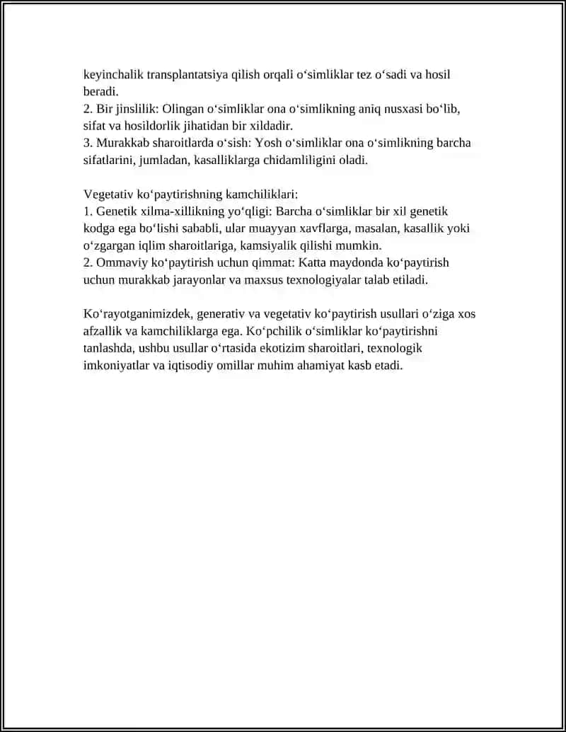 SABZAVOTLARNI GENERATIV VA VEGITATIV USULDA KÔPAYTIRISHNING AVZALIGI VA KAMCHILIKLARI 4
