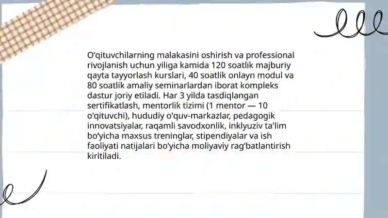Maktabgacha ta'lim tizimining rivojlantirishning ustuvor yoʻnalishlari 4