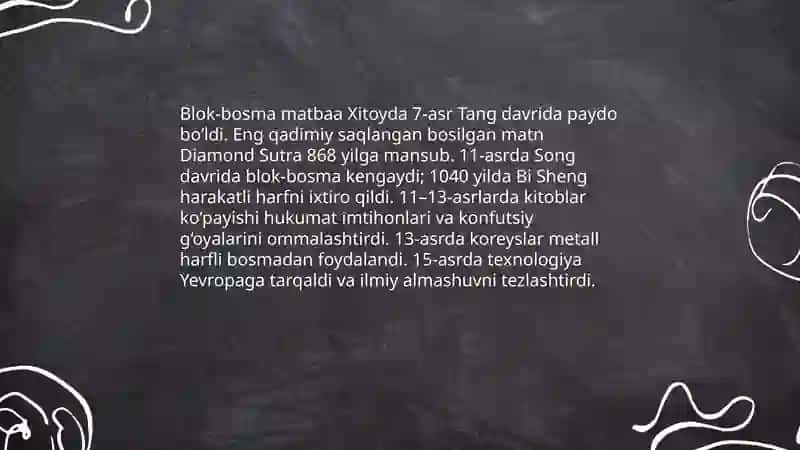 Xitoyning qadimiy ixtirolari va ularning dunyoga ta'siri haqida 4