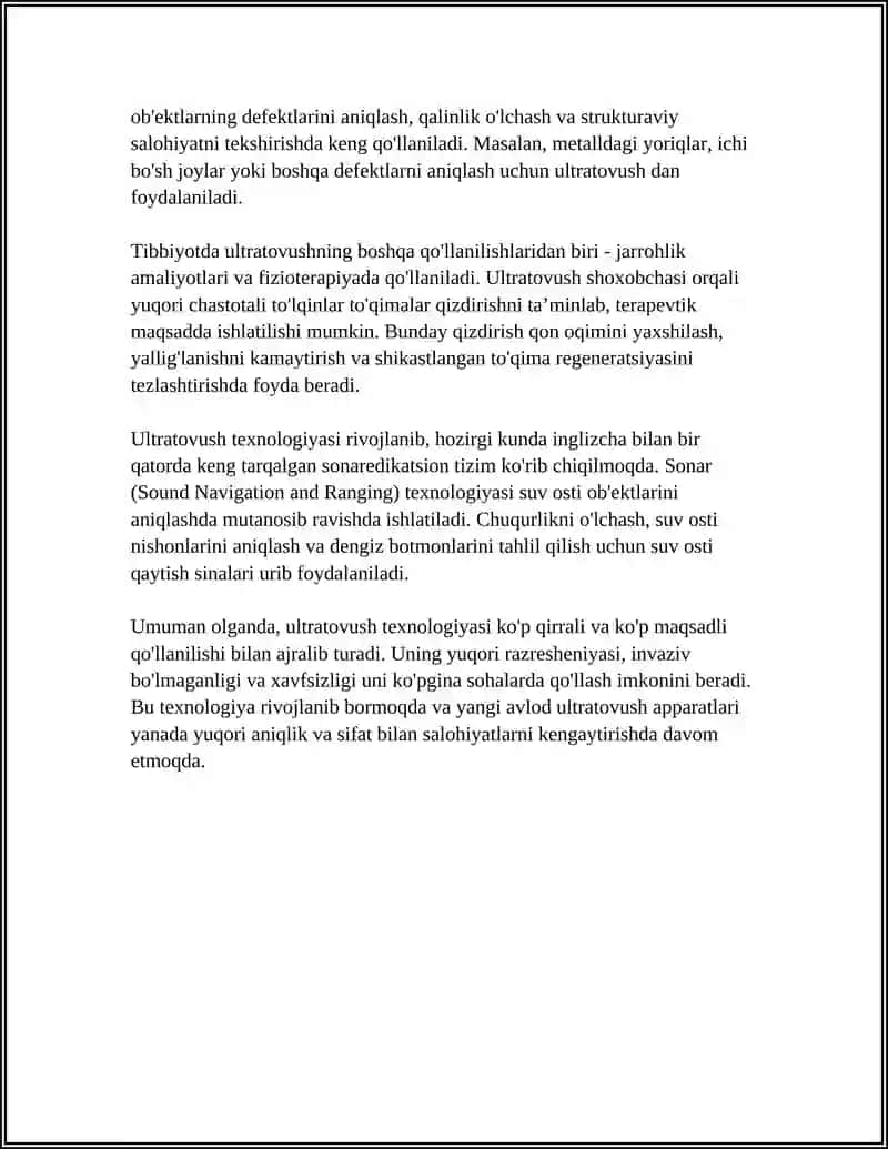 Ultratovush haqida va apparatlarining ishlash ma'lumot 4