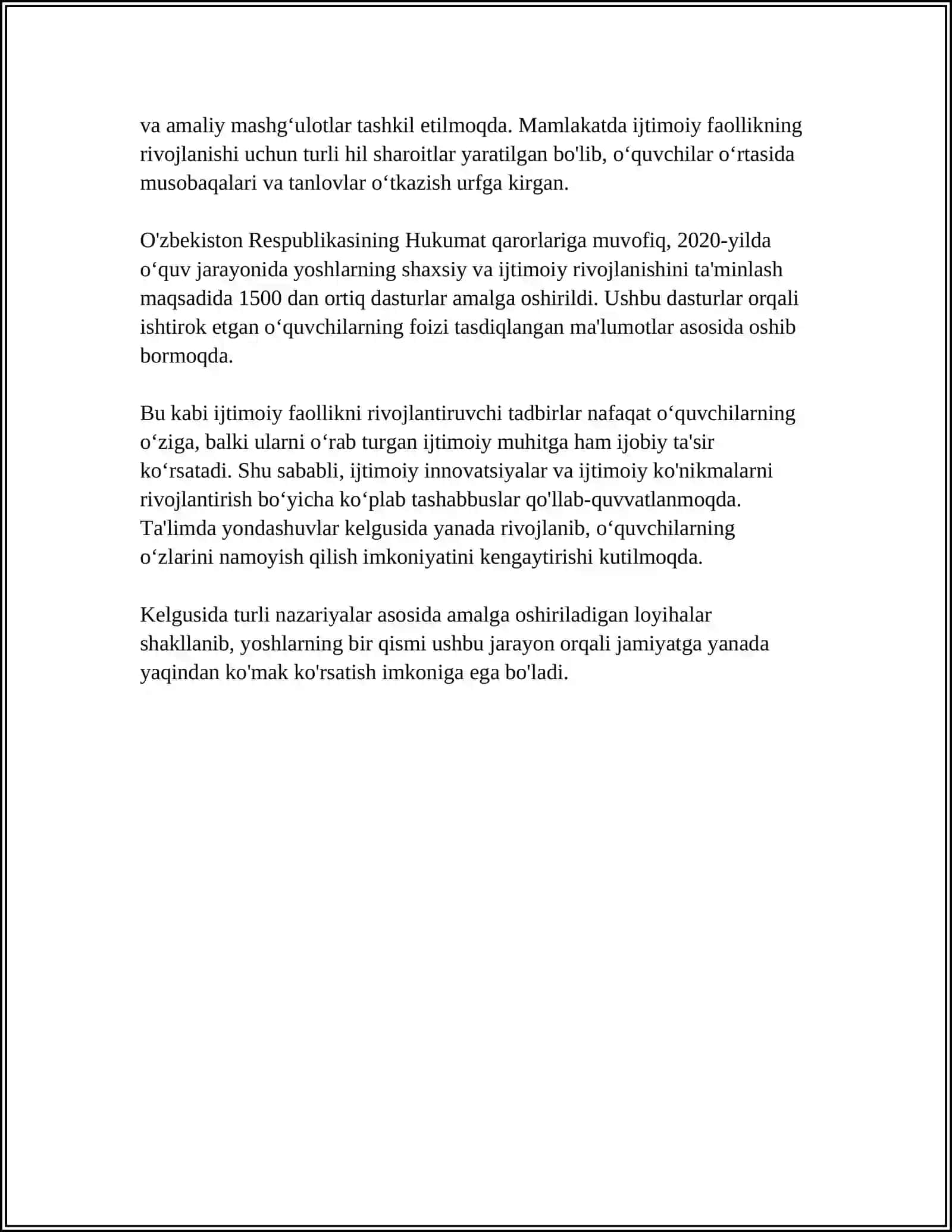 OʻQUVCHILARNI IJTIMOIY HAYOTGA TARBIYALASH 4