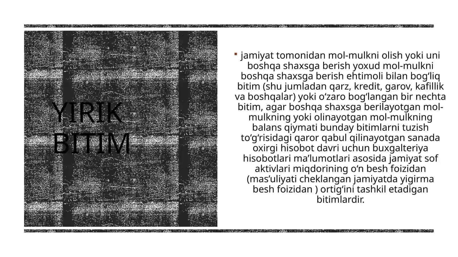 Xoʻjalik jamiyatlarda tuziladigan ayrim bitimlarni huquqiy tartibga solish 4